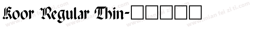 Koor Regular Thin字体转换
